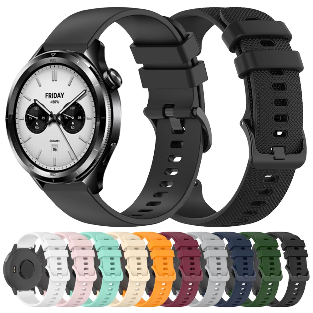 Pulsera de silicona de 22mm para Xiaomi Watch S1 Pro/Active S2 46mm/42mm S3 S4 Sport color 2 Mi Watch correa suave para reloj Garmin