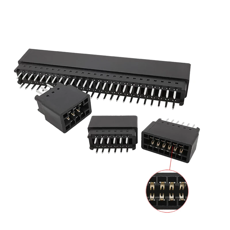 5 uds ranura para conector de tarjeta de borde paso de 2,54mm 6P/8/10/12/14/16/20/22/24/26/30/36/40/44/50/56/60/62/72/98Pin PCB enchufe de dedo dorado - imagen 2