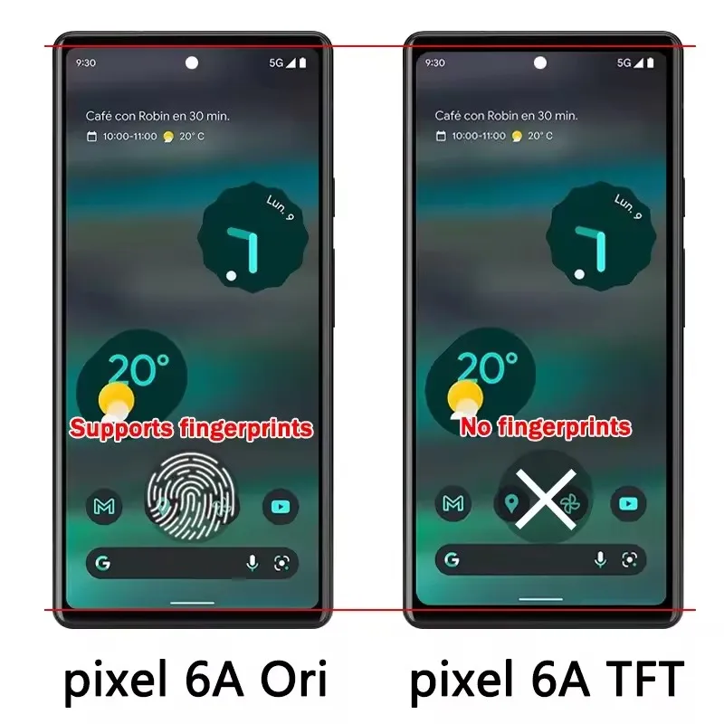 OLED para Google Pixel 6A pantalla LCD Panel táctil montaje de digitalizador Pixel 6A GX7AS, GB62Z, G1AZG, GB17L soporte de pantalla - imagen 2
