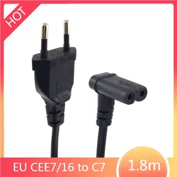 Cable CA Angulo Recto Schuko CEE7/16 a IEC C7 - Repuesto Universal
