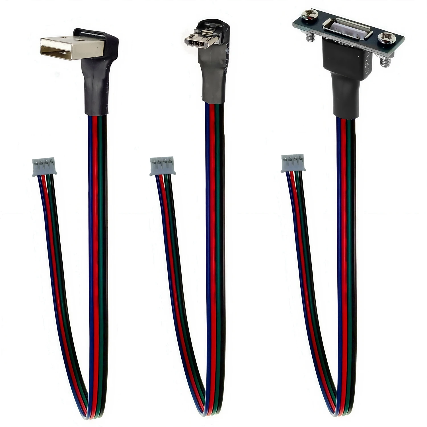 Cable de conexión de 4 pines Micro mini USB tipo C macho hembra par enchufe de cableado con Cable de Terminal PH2.0 longitud 30CM - imagen 4