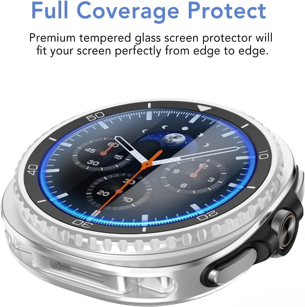 3/5 Uds vidrio templado para Samsung Galaxy Watch 8 7 6 5 4 Classic Ultra 40mm 44mm 47mm Protector de pantalla con herramienta de fácil instalación - imagen 5