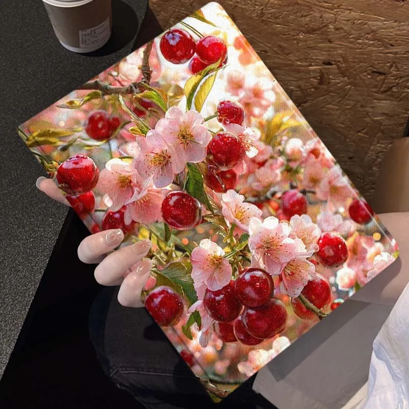 Flor de cerezo roja para Samsung Galaxy Tab S11 S10 S9 S8 S7 S6 A10.1 A9 A8 A7 10,1 Lite FE Plus pulgadas funda para tableta - imagen 3