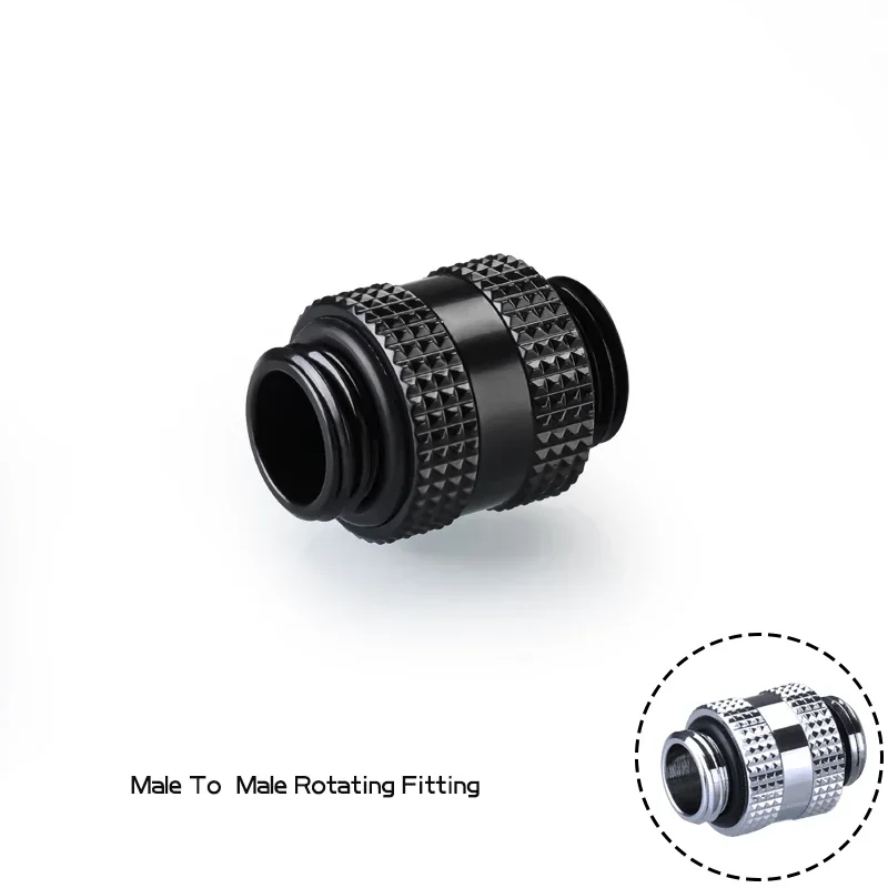 G1/4 "doble rosca interior macho a macho 360 D accesorio giratorio, conectores de refrigeración por agua de PC accesorios extensor M a M