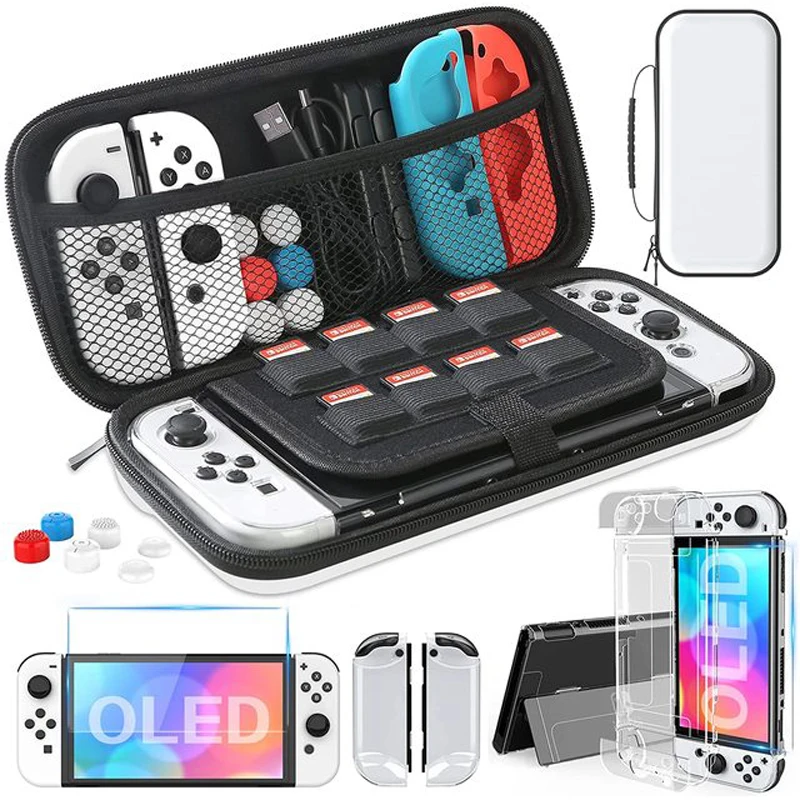 Bolsa protectora para Nintendo Switch y OLED Joycon Joy Con funda Carcasa protección Fundas Shell accesorios de juego cubierta de piel