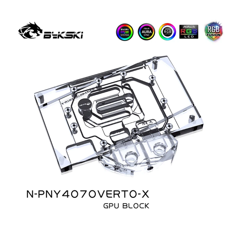 Bykski-bloque de agua RTX 4070, GPU, Enfriador de agua PNY RTX4070, 12GB, radiador para juegos, 5V, ARGB/12V, RGB, MB, N-PNY4070VERTO-X de sincronización - imagen 5