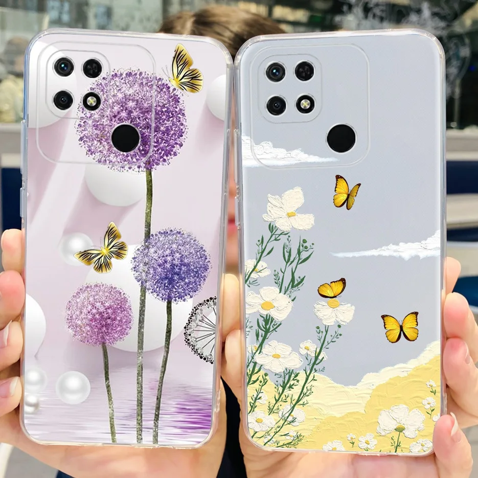 Para Xiaomi Redmi 10C funda Redmi 10A cubierta pintada colorida funda de teléfono de silicona suave para Xiaomi Redmi 10C 10 C Redmi10 contraportada - imagen 5