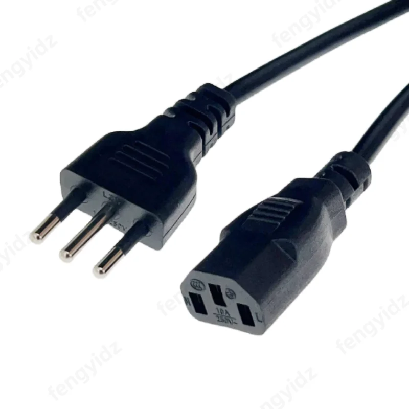 Cable de alimentación italiano, enchufe italiano de 3 pines a IEC C13, cable de extensión de alimentación de CA, 1,5 m, 5 pies, cable de alimentación IMQ con clasificación de 10A, 250V - imagen 4