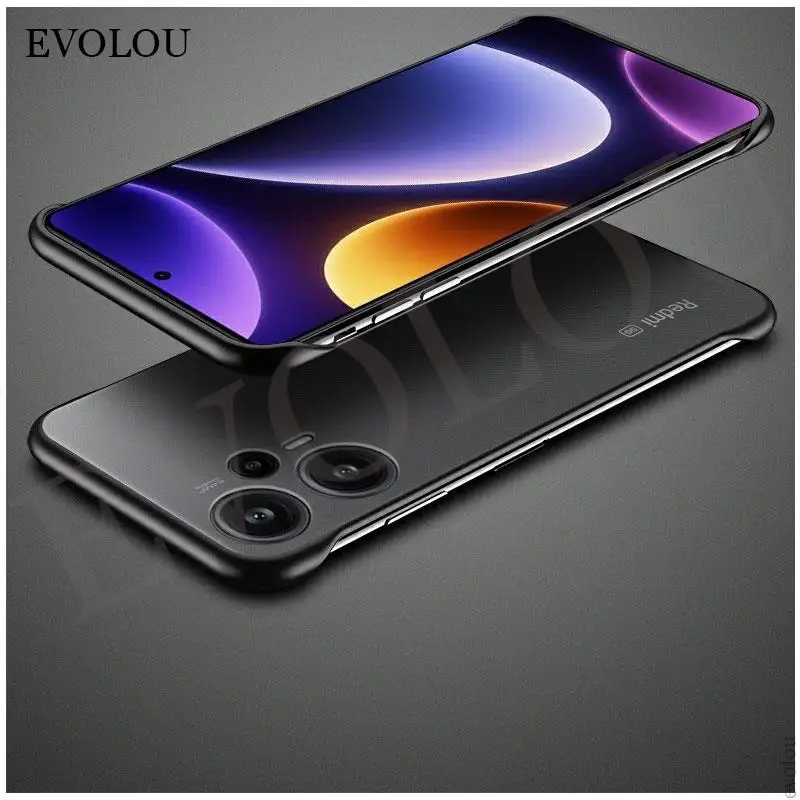POCO F5 Frameless Phone Case For Xiaomi Poco F 5 5G F5 Pro Redmi Note 12 Turbo Note12 Pro Plus K60 Pro Matte Hard PC Back Cover - imagen 4