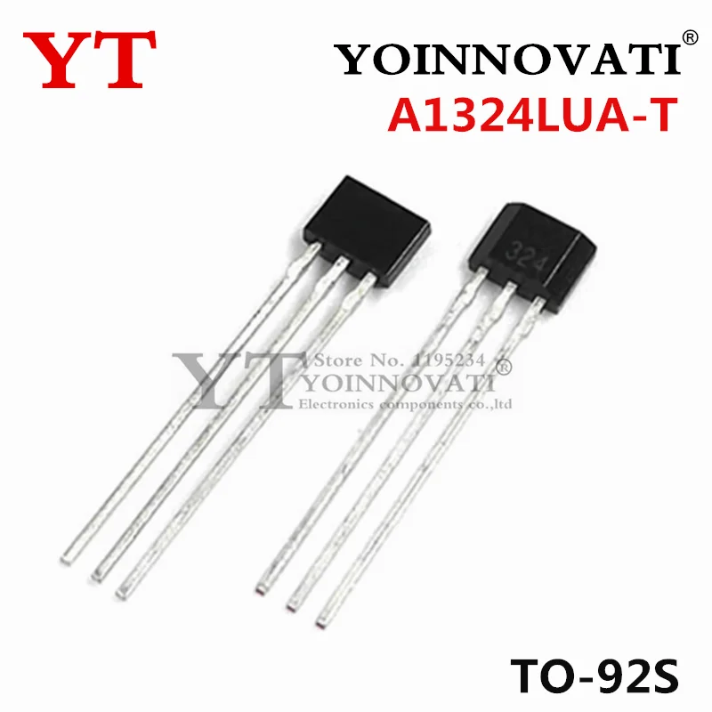 10-100 Uds A1324LUA-T SIP-3 A1324LUA A1324 324 TO-92S SIP3 serigrafía 324 sensor Hall lineal de bajo ruido SUNMINDS