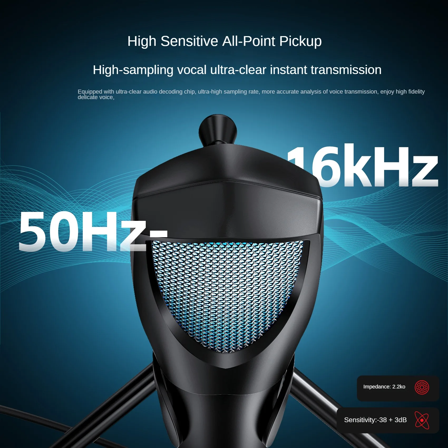 Nuevo Micrófono de condensador USB vertical de escritorio, micrófono para juegos, RGB, ordenador, teléfono móvil, micrófono Simple en vivo - imagen 5