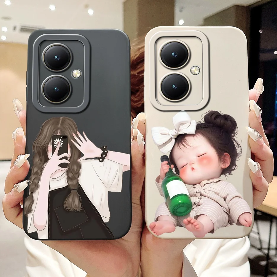 Para Vivo Y27 4G funda V2249 nuevas flores caramelo pintado funda de silicona suave para Vivo Y27s Y 27 s VivoY27 5G V2302 V2322 Fundas - imagen 5