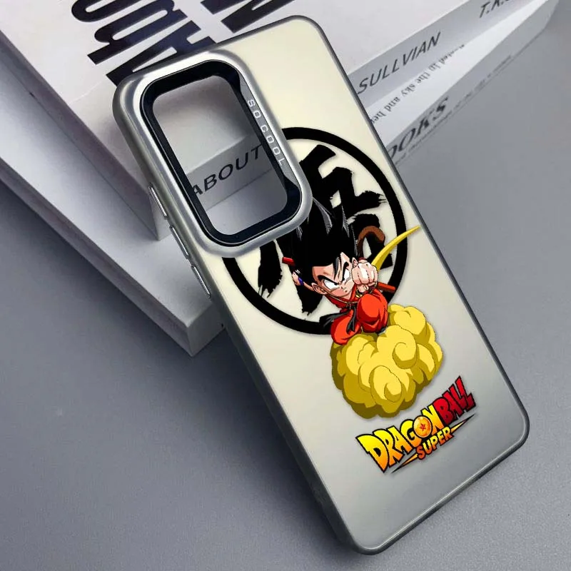 D-Dragon Ball tarjetas Son Goku para Samsung Galaxy A73 A71 A56 A54 A53 A52 A51 A35 funda de teléfono plateada colorida - imagen 4