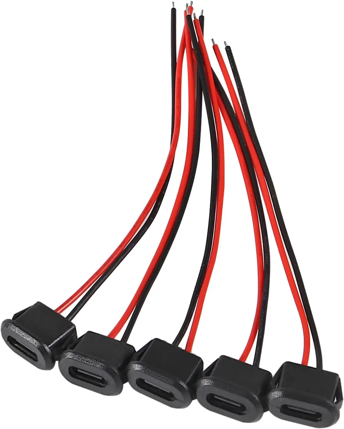 Conector USB tipo C hembra de 2 pines, resistente al agua, con enchufe hembra, puerto de carga de carga rápida, enchufe de cargador USB-C, 10 Uds. - imagen 3