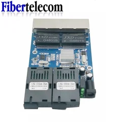 Conversor Medios Fibra Óptica Gigabit 4Puertos RJ45 2SC Switch Ethernet