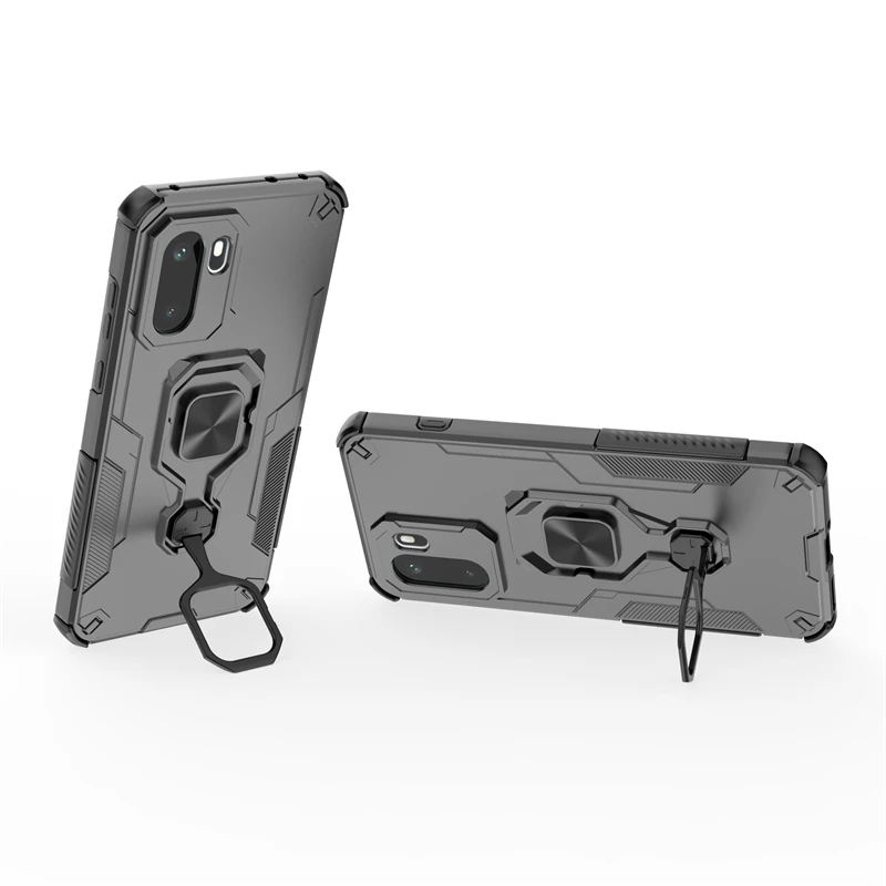 Para OnePlus 15R funda protectora de soporte de teléfono OnePlus 15 R funda a prueba de golpes TPU PC armadura anillo de dedo magnético funda OnePlus 15 R - imagen 2