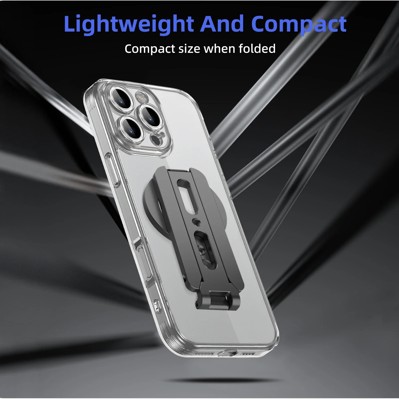 Soporte magnético para teléfono con Magsafe para iPhone serie 16, 15, 14, 13, 12, soporte plegable para teléfono de bolsillo de escritorio, trípode para viaje - imagen 4