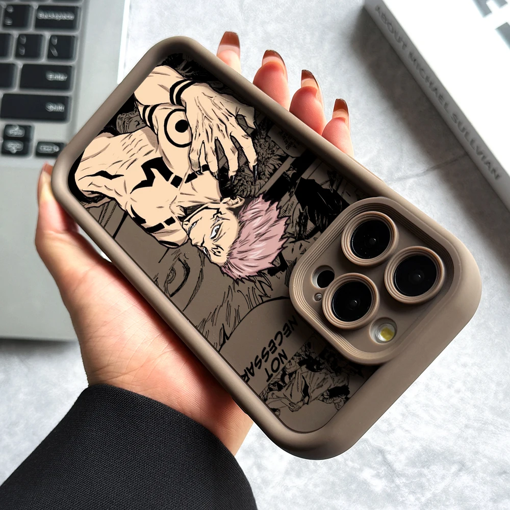 Cool Jujutsu Kaisen Ryomen Sukuna funda de teléfono para Apple iPhone 17 Air 16 16e 15 14 Plus 13 12 11 Pro Max X Xs XR 8 funda suave - imagen 5