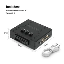 Adaptador SCART VGA a YPBPR RGBS – Control Color para Consolas