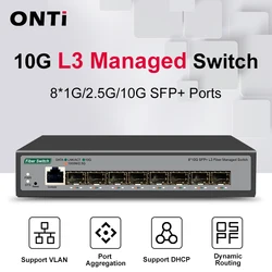 ONTi Switch L3 8 Puertos SFP+ 10Gb Gestionado con VLAN