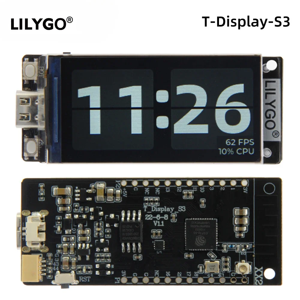 LILYGO ® T-Display-S3 ESP32-S3 1,9 pulgadas ST7789 Placa de desarrollo de pantalla LCD WIFI Bluetooth5.0 módulo inalámbrico resolución 170*320