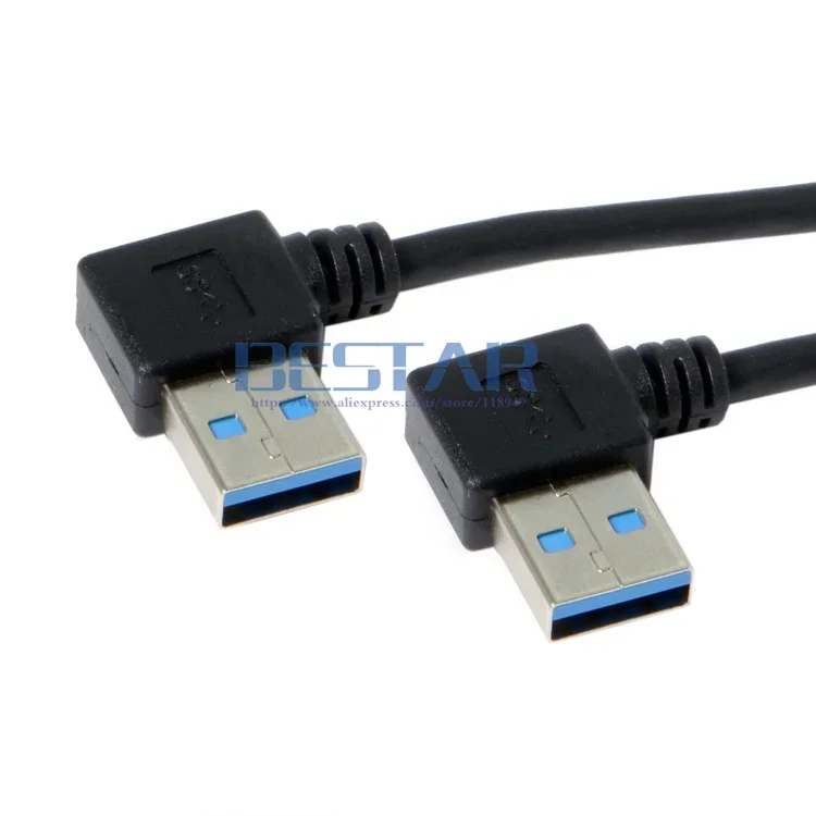 Cable de datos macho a macho de doble codo USB 3,0 tipo A tipo A de 90 grados en ángulo recto para ordenador con disco duro 15CM 0,15 M - imagen 4
