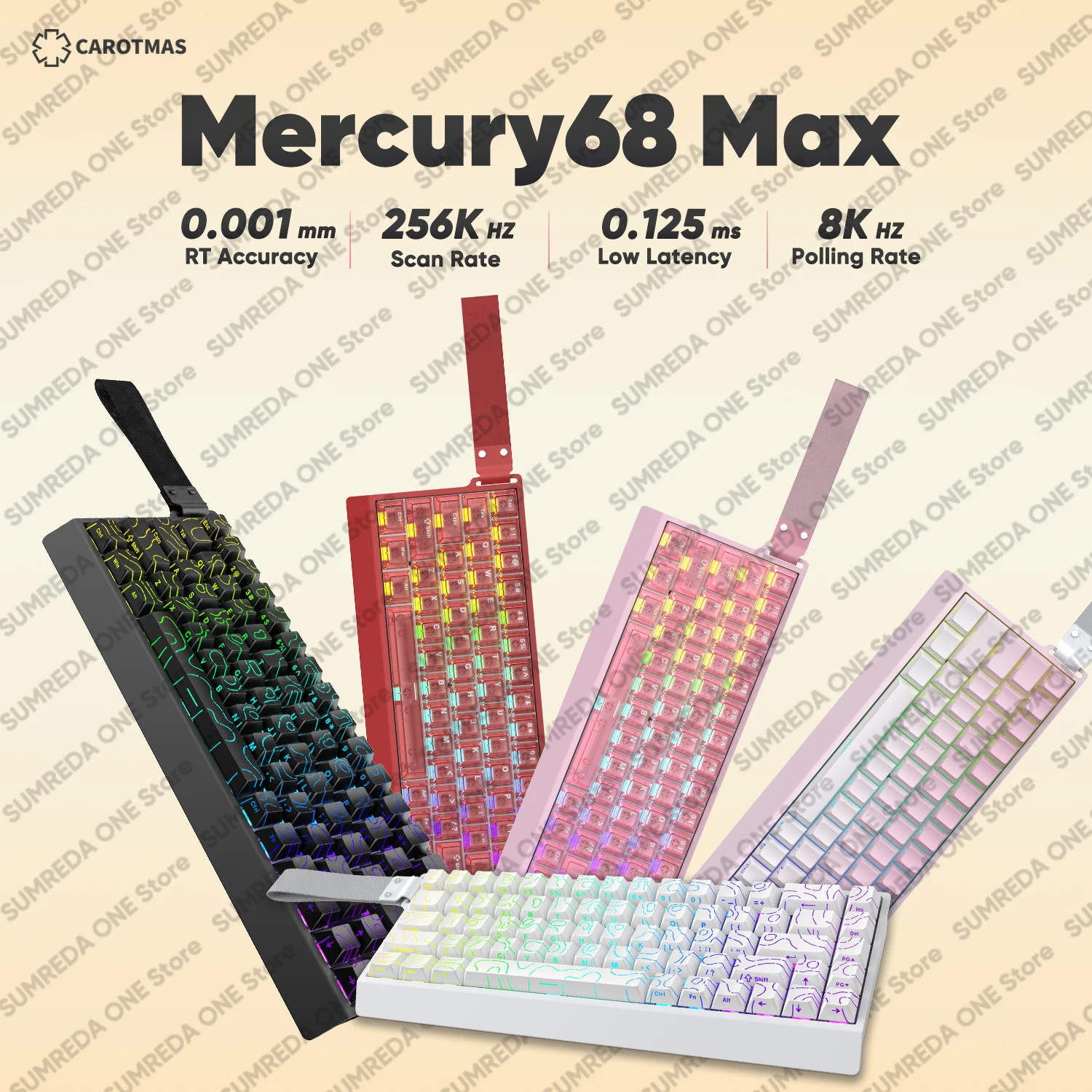 IROK Mercury68 Pro mars68 pro teclado mecánico magnético para juegos activación rápida 0,004mm 8K retorno 256K velocidad de escaneo teclado para jugadores