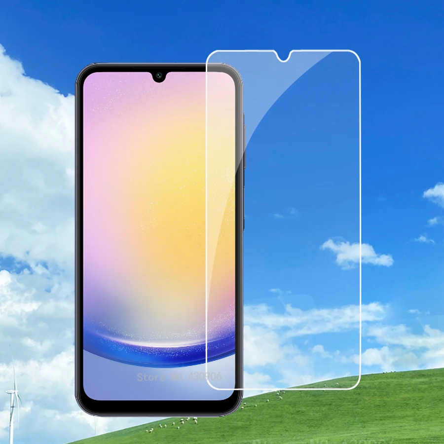 3 piezas para Samsung Galaxy A25 5G Protector de pantalla cobertura de pantalla película de vidrio templado transparente borde 9H - imagen 2