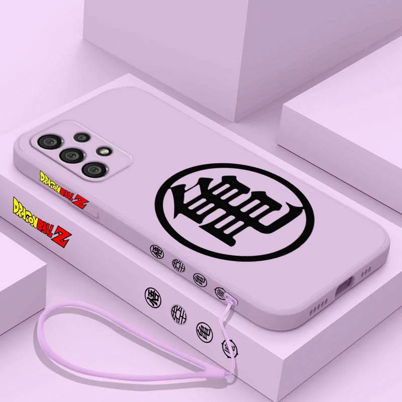 Funda con logotipo de Anime d-dragon Ball para Samsung Galaxy A71 A55 A54 A53 A51 A50 A40 A15 A14 A06 5G, funda de teléfono con cuerda izquierda líquida - imagen 5