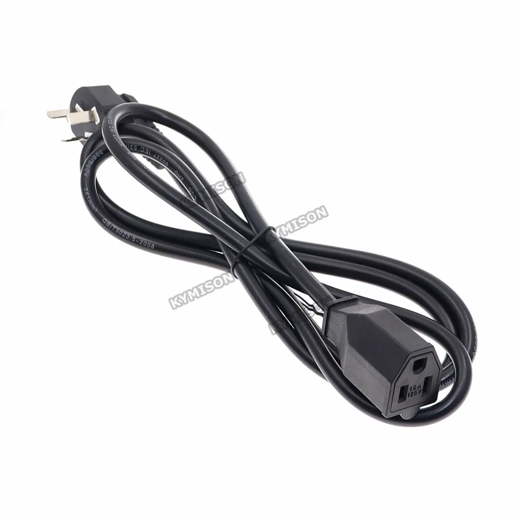 Enchufe estándar australiano 10A a EE. UU. Adaptador de enchufe NEMA 5-15R 15A, cable de extensión de fuente de alimentación, línea de cable de conexión AU - imagen 2