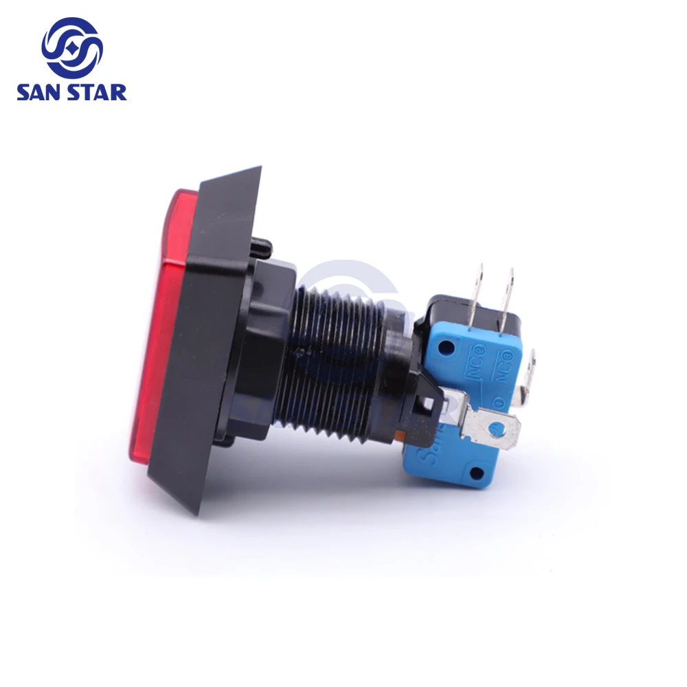 Pulsador rojo de 25 centavos para Arcade de crédito, 1 piezas, botón LED con microinterruptor - imagen 5