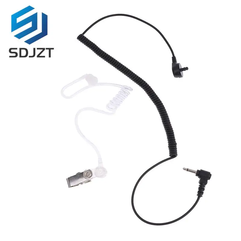 Auricular recto de 3,5mm para walkie-talkie, tubo acústico Flexible transparente, accesorios contra radiación