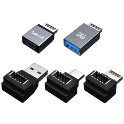 Adaptador USB 3.1 Tipo E a USB-C 90 grados para panel frontal