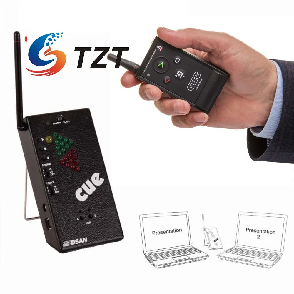 TZT DSAN Cuelight PC-433 Mini controlador PPT Controlador de presentación inalámbrico de larga distancia de 100 m