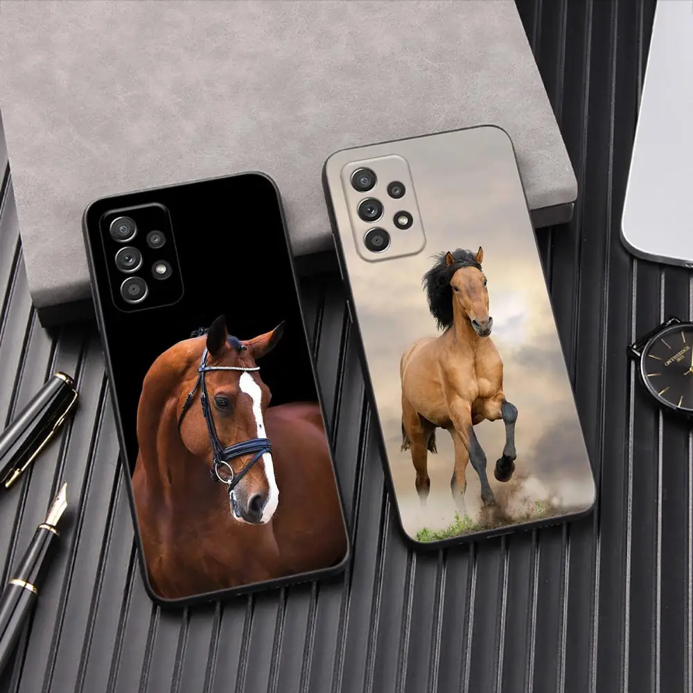 Horses Galloping Horse Animal Phone Cover Galaxy A53 5G Case For Samsung A54 A52 A52S A51 A71 A73 A72 A41 A91 A32 A33 Back Cases