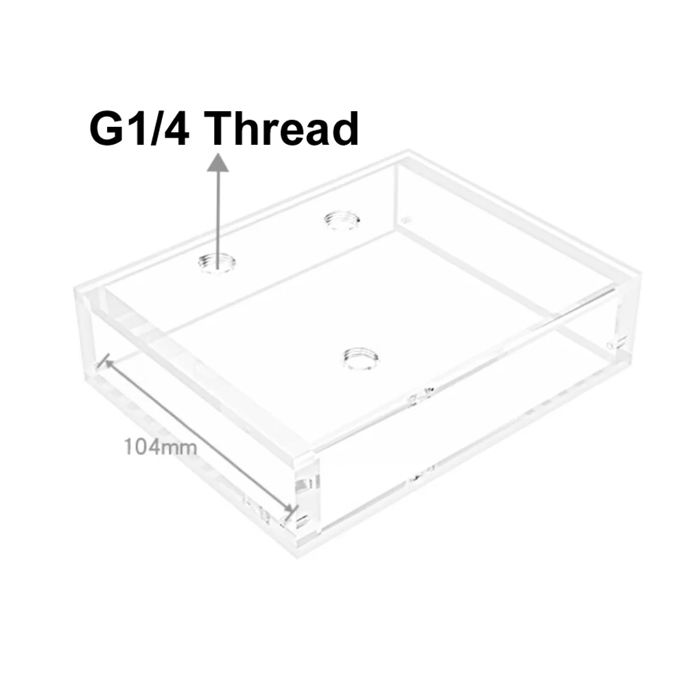 FREEZEMOD-tanque de agua de refrigeración líquida de acrílico cuadrado, 430ml, para instalación de Servidores Industriales con FSX-1540B de efluente inferior - imagen 3