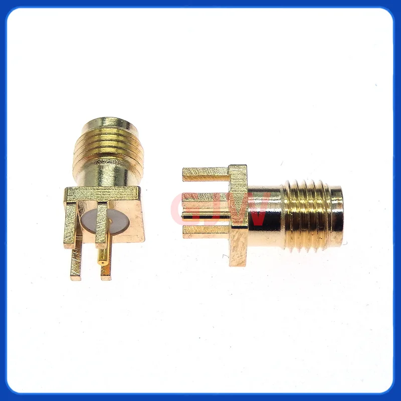 Conector Jack hembra SMA de 5 uds para borde de soldadura PCB de montaje recto conectores RF chapados en oro receptáculo de soldadura de 1,6mm - imagen 3