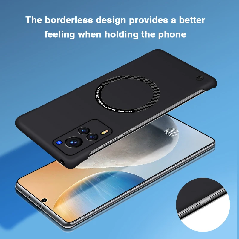 Funda de teléfono rígida magnética sin marco para VIVO X60 X60T Pro Plus Pro + X60S 5G, funda trasera de protección de cámara Original de alta calidad - imagen 4