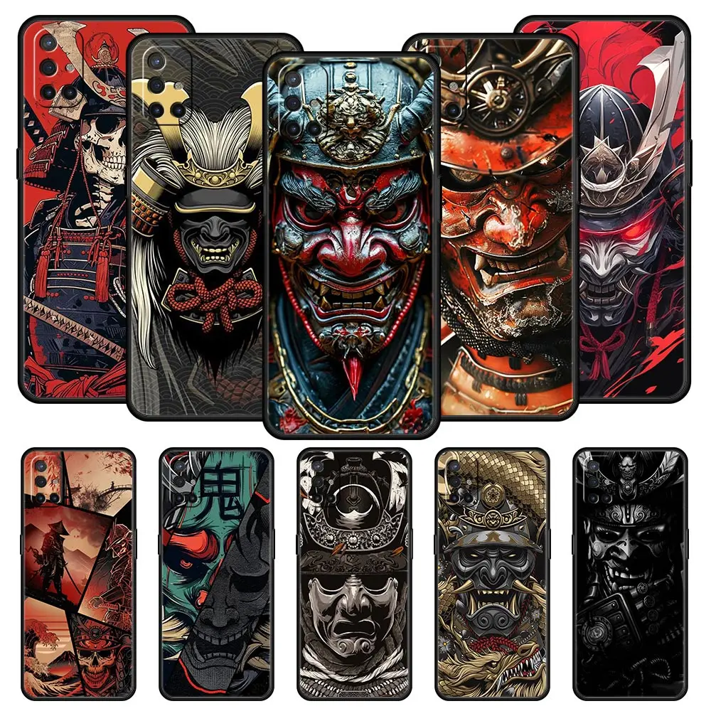 Funda de teléfono samurái Hannya Mask Ghost para OnePlus 13 12 11 10 9 8 7T Pro 13R 12R 10R 9RT 8T Nord N200 N30 2T CE 2 3 5G Lite