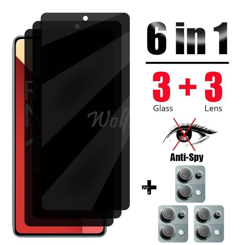 Protector de pantalla antiespía para Xiaomi Redmi Note 13 Pro, cristal Redmi Note 13 Pro, película de vidrio templado para privacidad