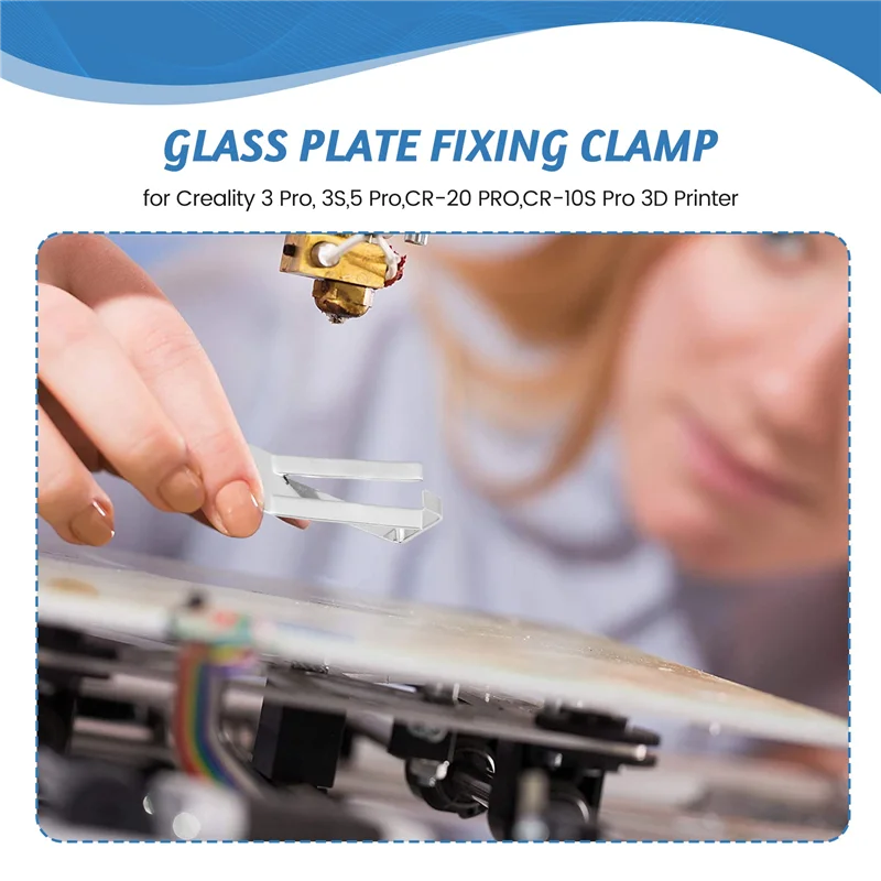 Clips giratorios de resorte de cama de vidrio, 12 Uds., para impresora 3D Creality Ender 3 Pro, Ender 3S,Ender 5 Pro,CR-20 PRO,CR-10S Pro - imagen 3