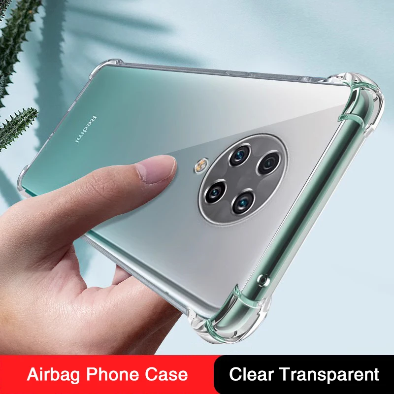 Funda de teléfono de silicona transparente para Xiaomi Poco F2 Pro F2Pro Airbag funda trasera Original suave protección de cámara accesorios - imagen 2