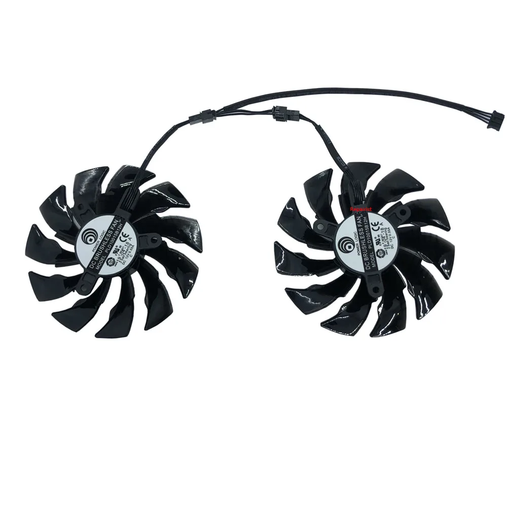 Juego de ventiladores para manualidades,Ventilador de tarjeta gráfica,Enfriador de GPU VGA de 100MM(95mm),PLD10015B12H, t129215bu,para PowerColor AXRX 580 8GB,para PowerColor AXRX 580 8GB - imagen 4