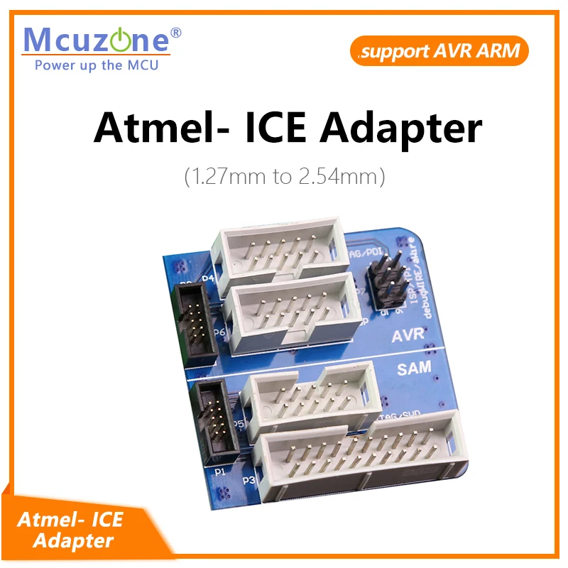 Mcuzone-placa adaptadora Atmel ICE 1,27 a 2,54 AVR(ISP JTAG PDI TPI) SAM(JTAG SWD), Kit adaptador de ATATMEL-ICE-ADPT, Envío Gratis