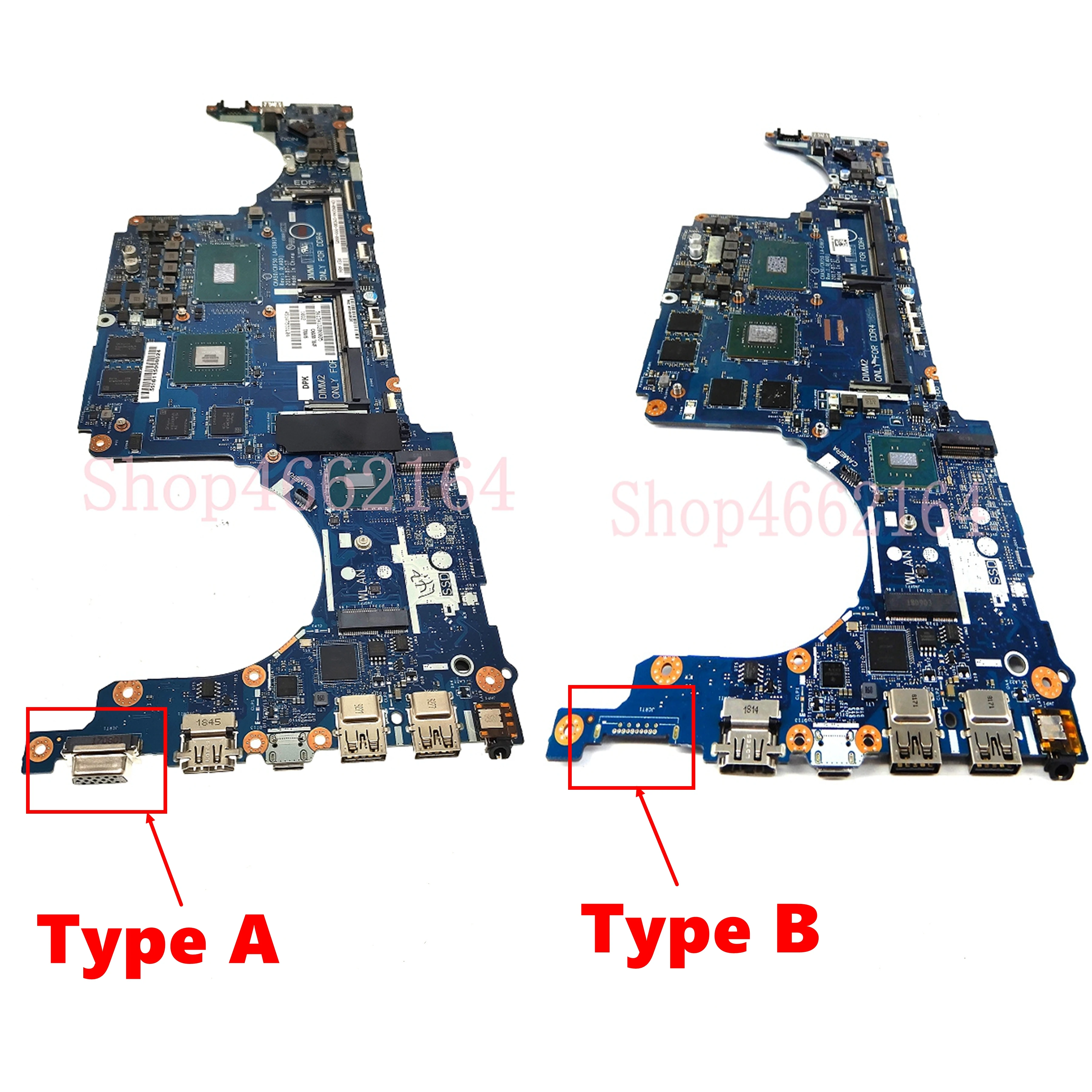 LA-E991P con i7-7700HQ CPU GTX1050ti-V4G GPU placa base para ordenador portátil para Dell Inspiron 15 7577 7570 Vostro 7588 7580 5587 placa base - imagen 3