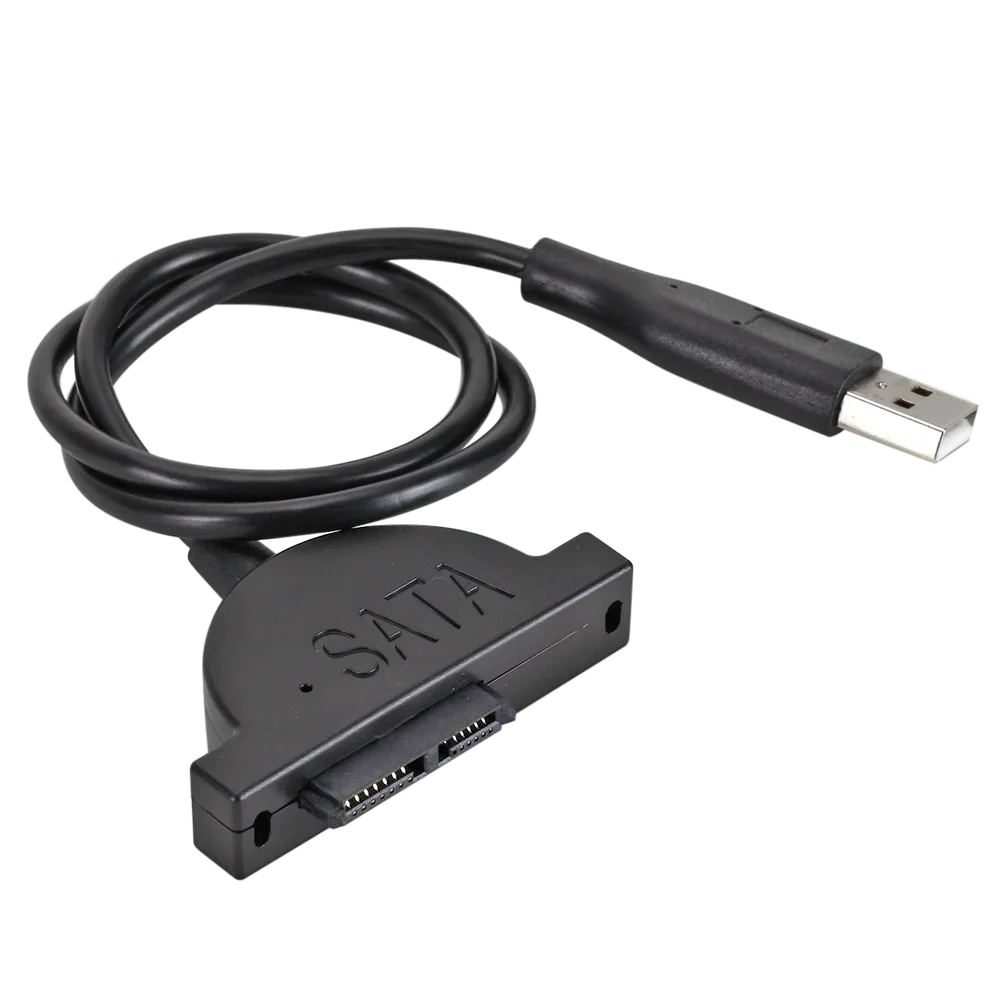 PzzPss-Adaptador USB 2,0 a Mini Sata II, Cable convertidor de 7 + 6 13 pines para ordenador portátil, CD/DVD ROM, convertidor de unidad Slimline, HDD Caddy - imagen 5