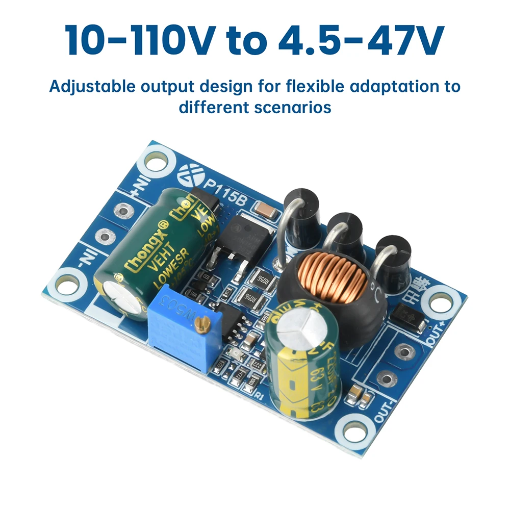 Módulo reductor DC-DC 10-110V a 4,5-47V 5A salida ajustable convertidor Buck de alta precisión de baja ondulación - imagen 3