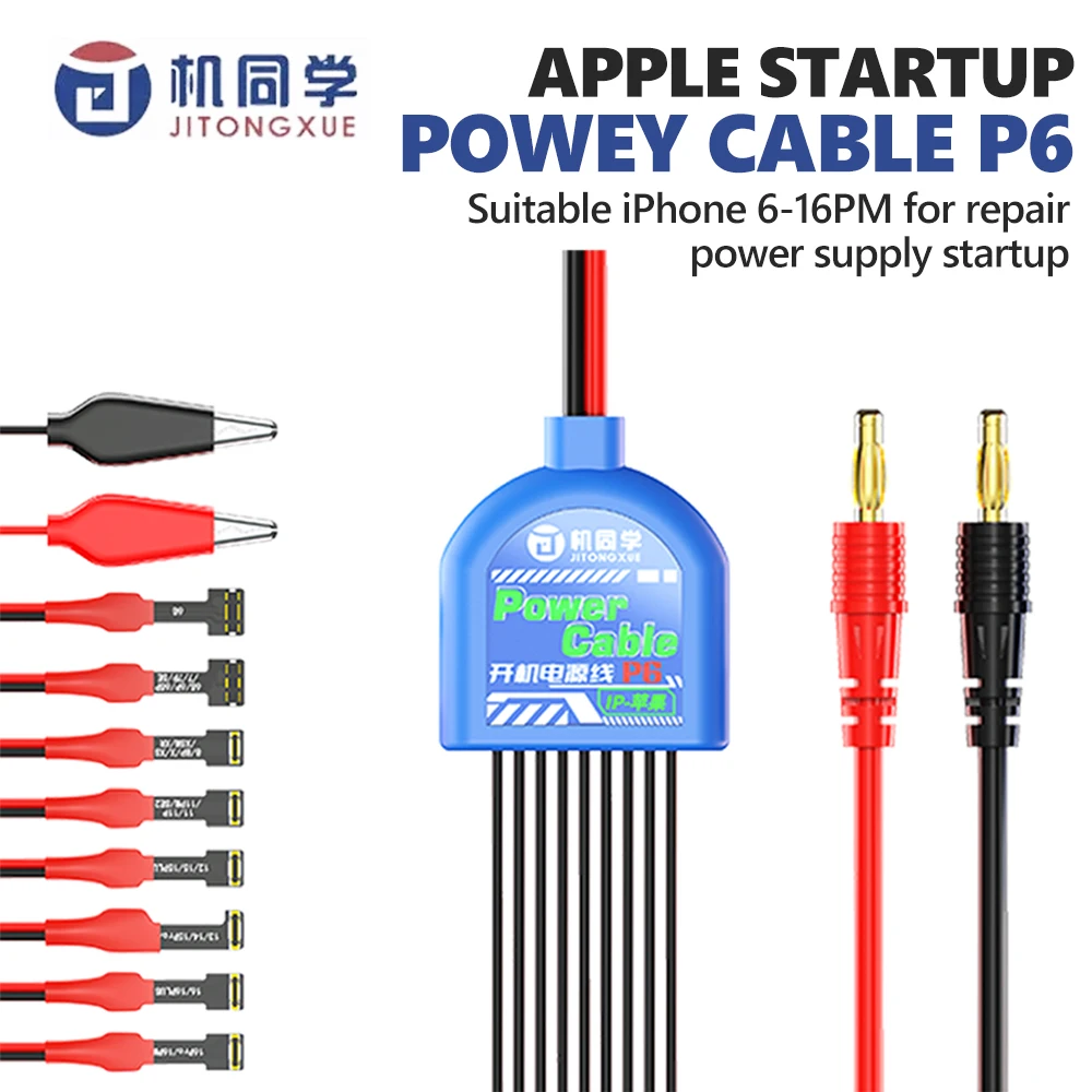 Cable de encendido Apple JTX P6 8 en 1, Cable flexible FPC, núcleo de cobre puro para reparación de IPhone de 6-16PM, No requiere energía para herramienta de encendido