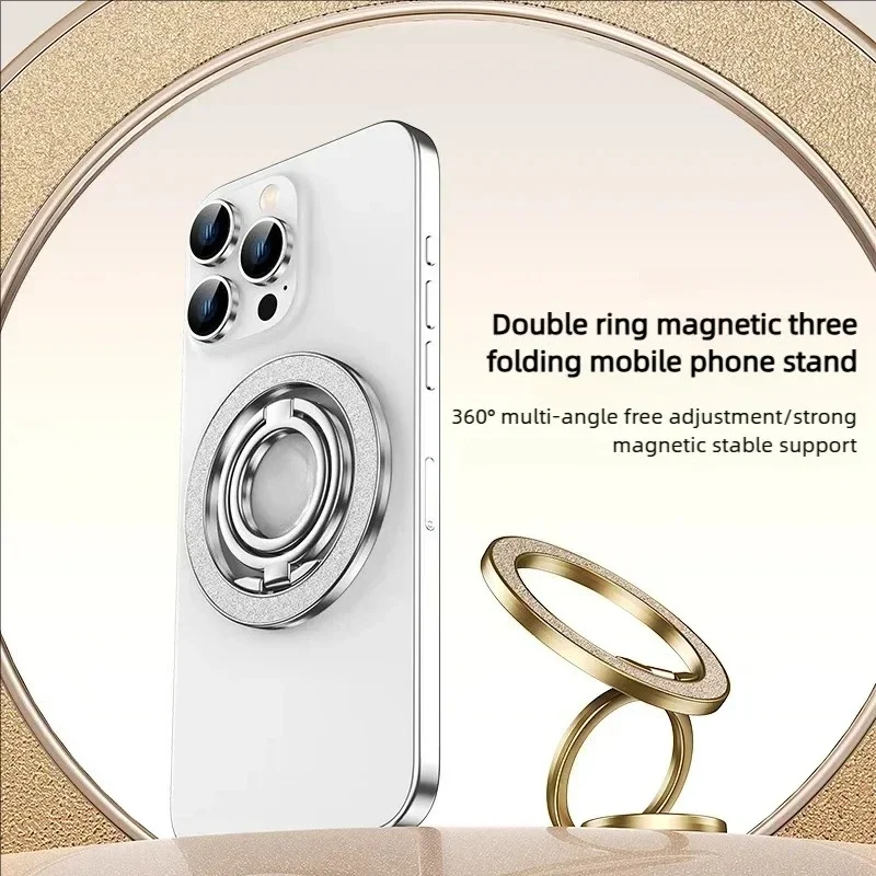 Soporte magnético fuerte para teléfono móvil Magsafe soporte magnético de doble cara soporte de anillo de dedo plegable portátil para Xiaomi iPhone 16 - imagen 4