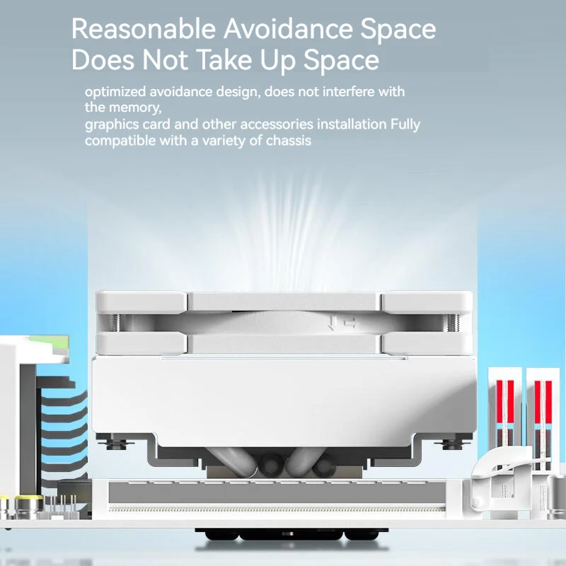 IS-47-XT de refrigeración ID para CPU, Enfriador de bajo perfil AM4, 4 tubos de calor, proceso de soldadura por reflujo completo, radiador para LGA1700/1200 - imagen 3